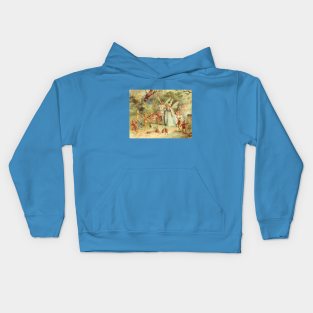 Vintage Fairy Tales, Thumbelina's Wedding to Prince Kids Hoodie